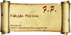 Fábján Polina névjegykártya